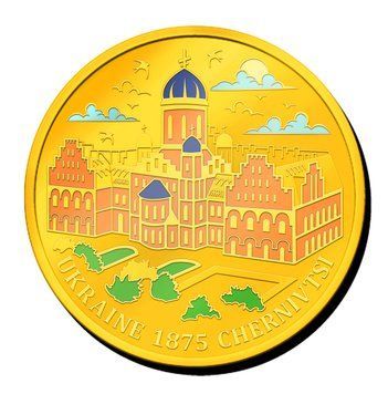 Пам'ятна кольорова монета " Університет" товщина 3 мм 2957823391 фото